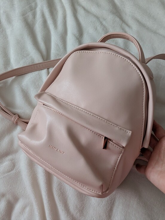 Matt & Nat Handbags - Matt & Nat Blush Pink Mini Backpack